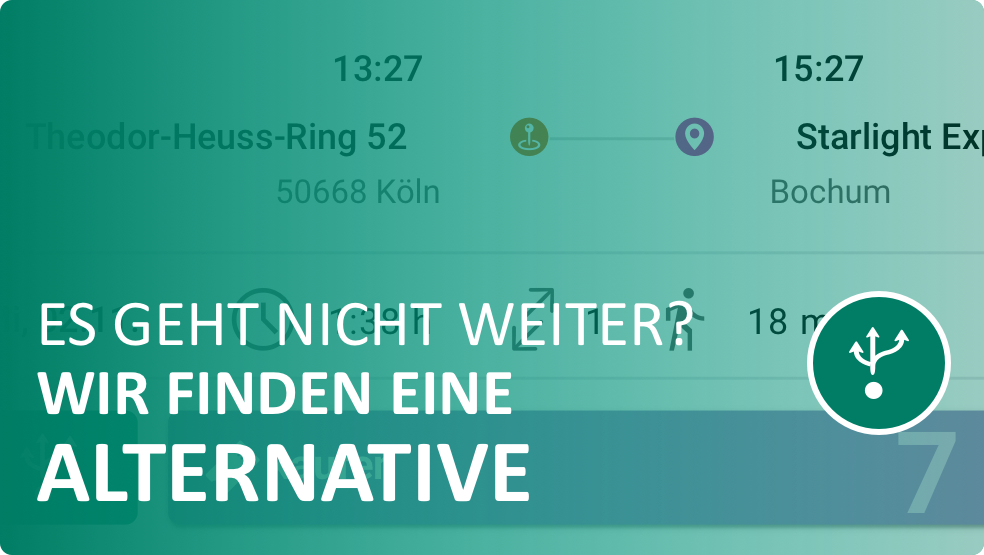 VRS-App: Erklär-Grafik zur Funktion "alternative Fahrt finden"