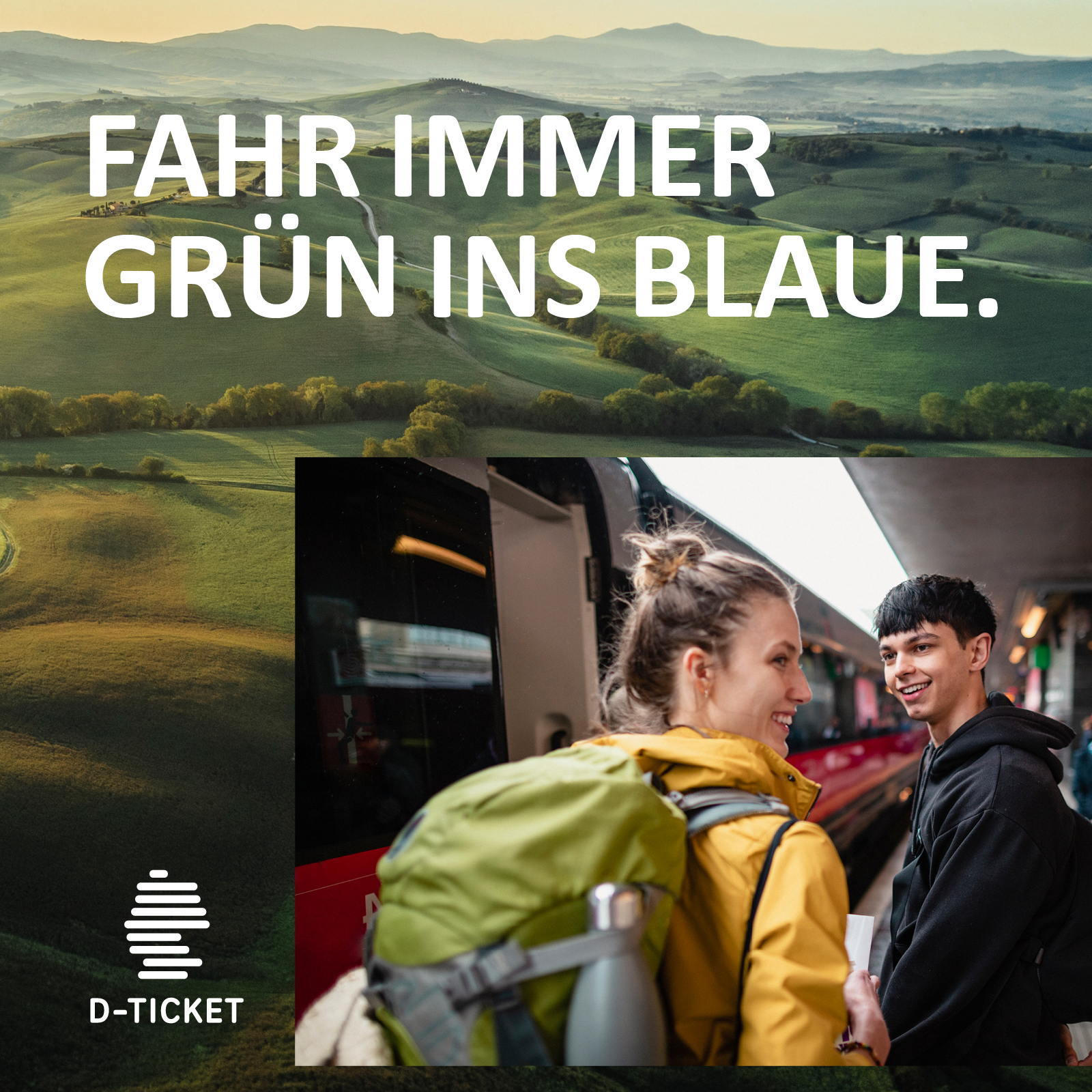 Fahr immer Grün ins Blaue.