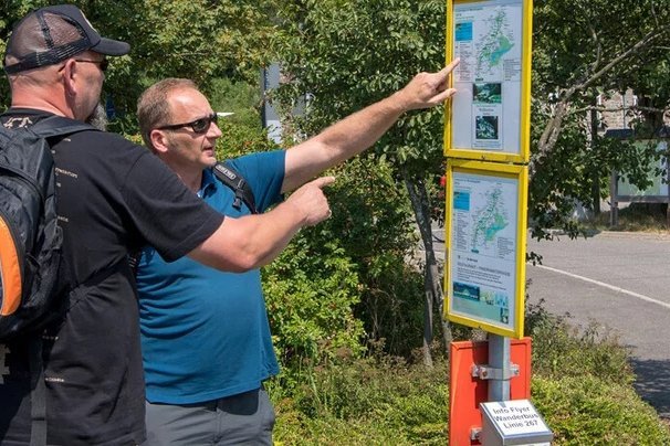 Bergischer Wanderbus Haltestelle