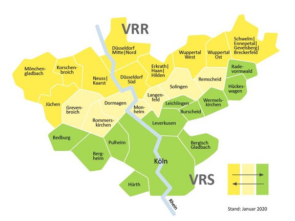 Großer Grenzverkehr zwischen VRS und VRR